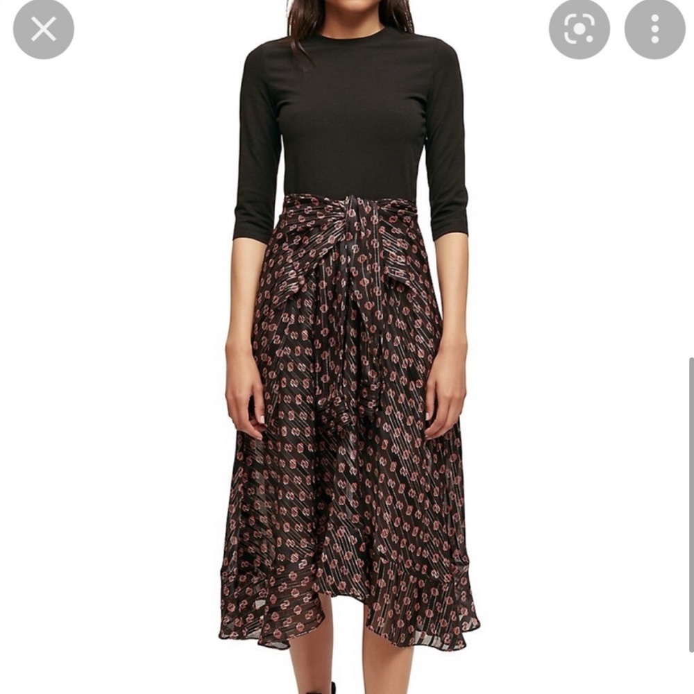 MAJE BLACK AND RED DRESS